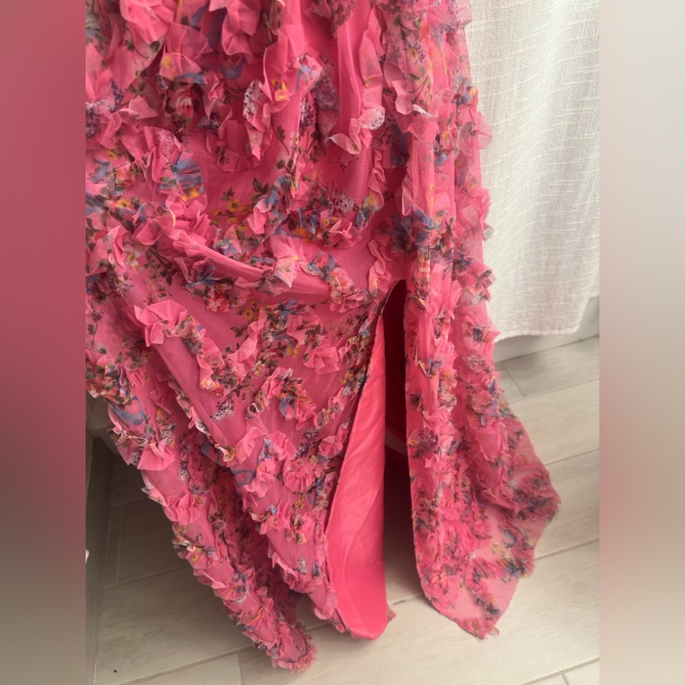 Chic Floral Pink Skirt Set - Picture 4 of 9